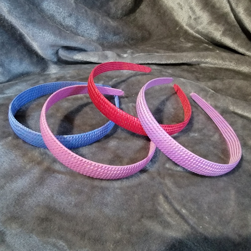 Sparkly Headband "Bundle Set 4pcs" OS Blue Red Pink Purple Excellent Woven